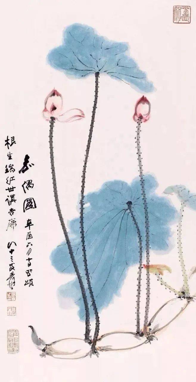 张大千绝美荷花十二幅