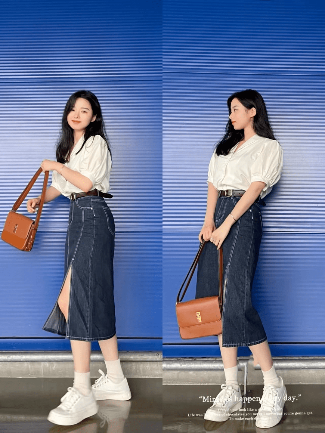 原创这样穿裙子小白鞋就是比别人时髦好看