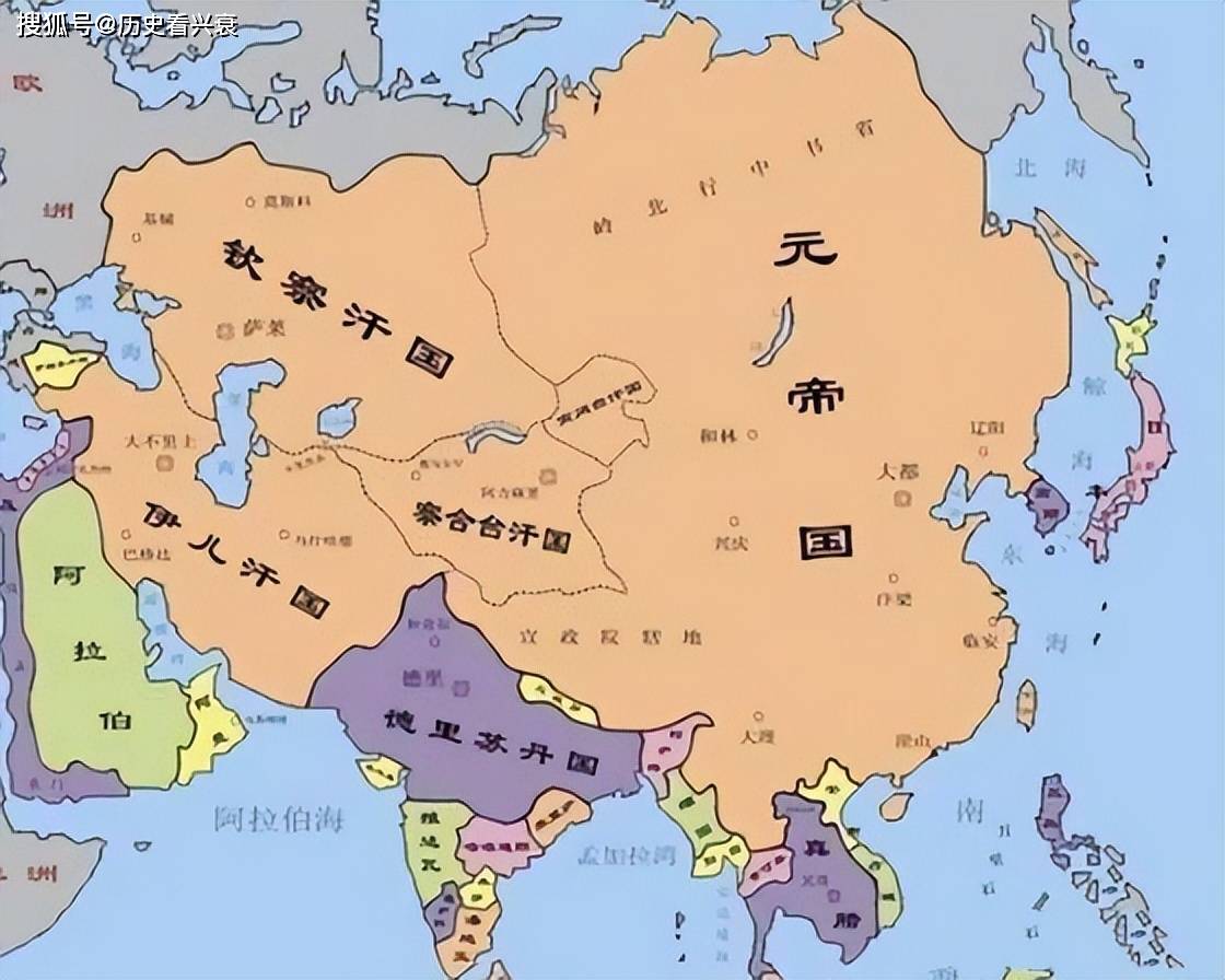 蒙古成吉思汗时期地图图片