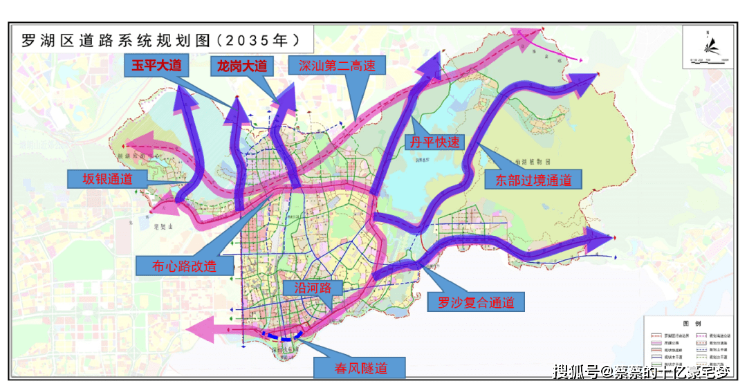东环——爱国路高架;北环——布心路(布心路下沉),深汕第二高速