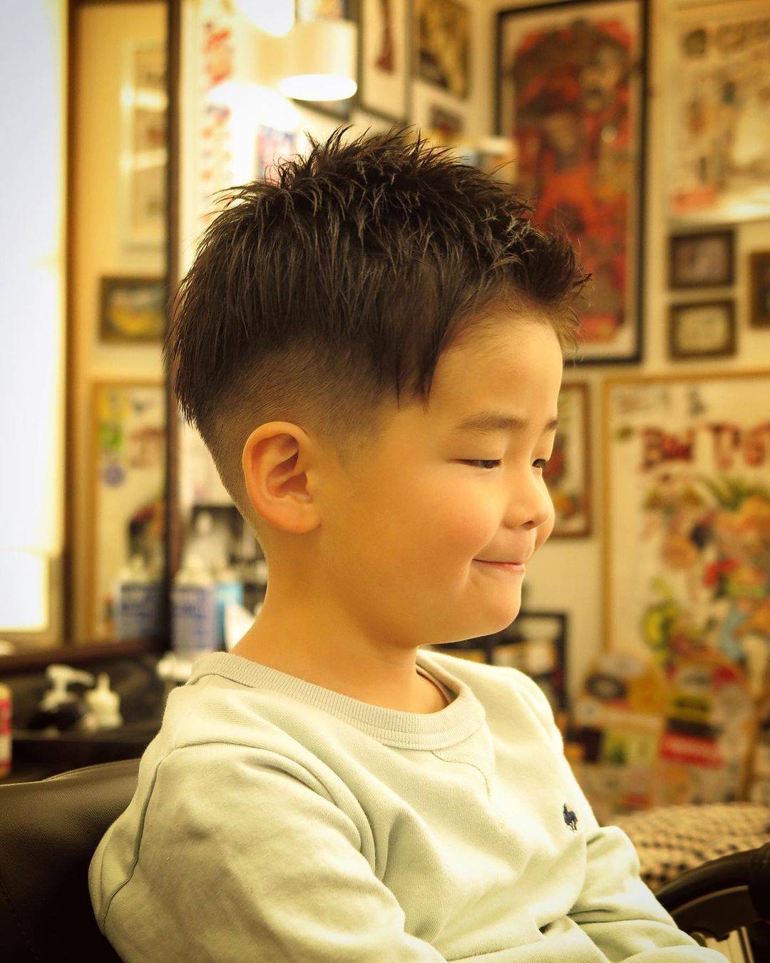 小男孩发型网红 男童图片