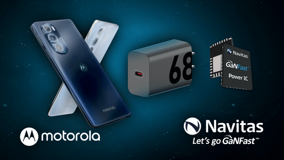 原创拆解报告显示摩托罗拉turbopower68w快充采用纳微nv6134a氮化镓