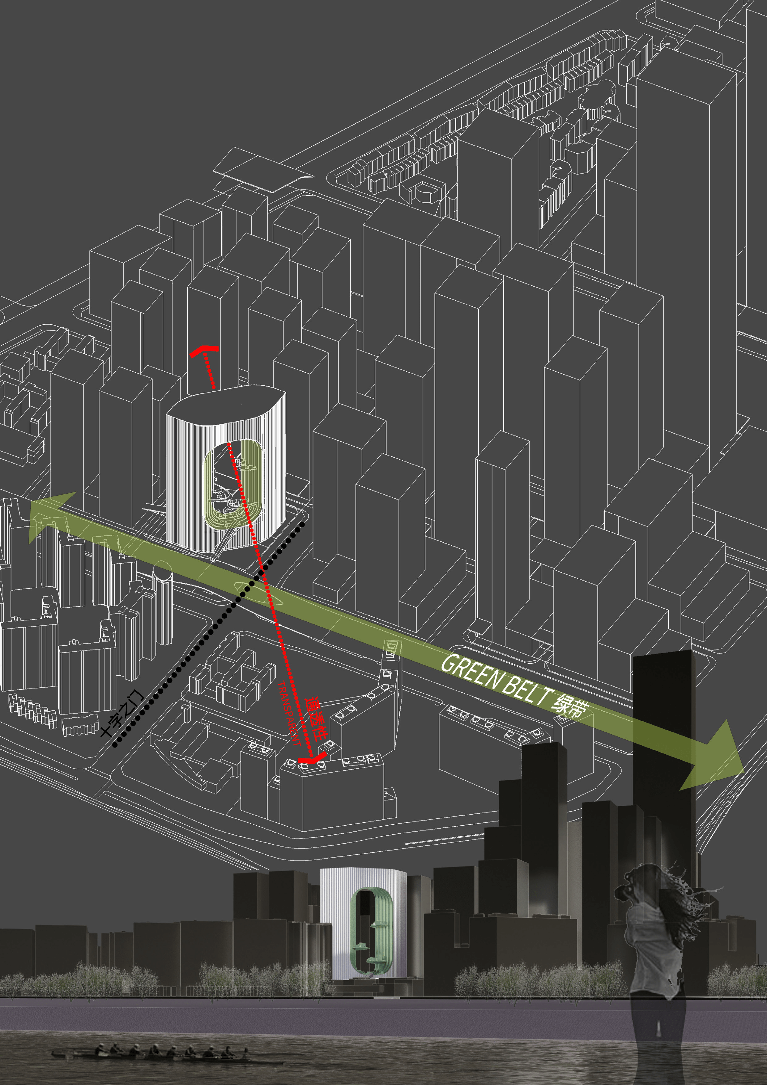 oppo总部建筑设计竞赛方案:超级窗口o