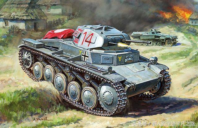 二号坦克a3型,三号h型坦克,和大辆装甲车辆