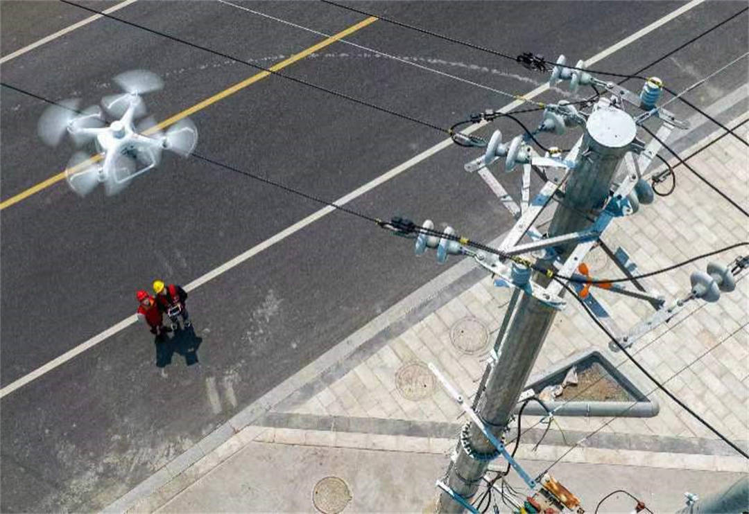 国网海安市供电公司无人机首次巡检护航高考