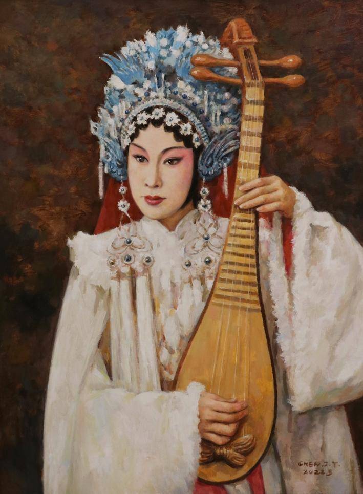 "陈锦通岭南戏曲绘画精品展"在广州展出_粤剧_人物画_形式