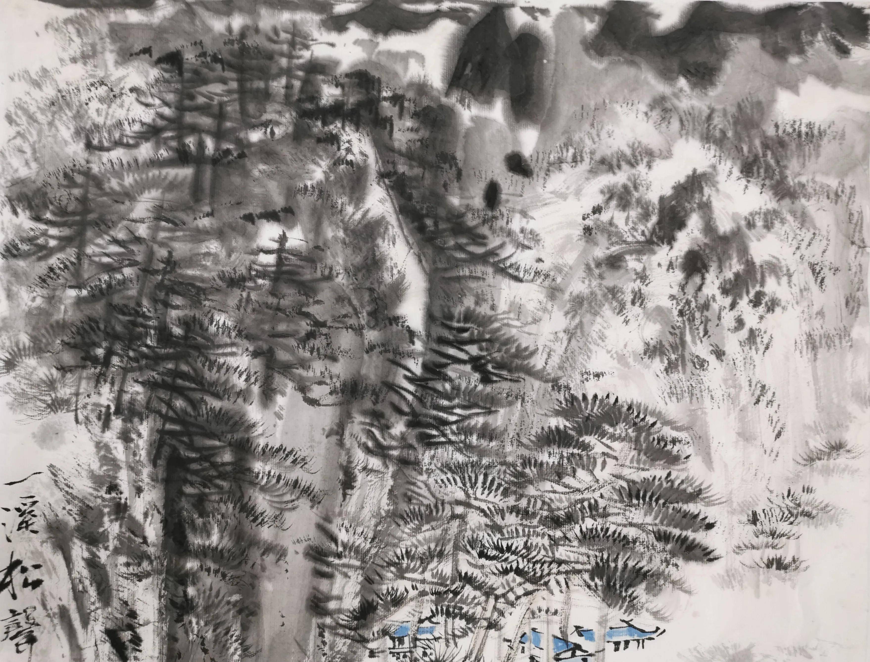 艺术家作品连载丨一幅画丨傅吉鸿丨山水画作品欣赏之十九一溪松风