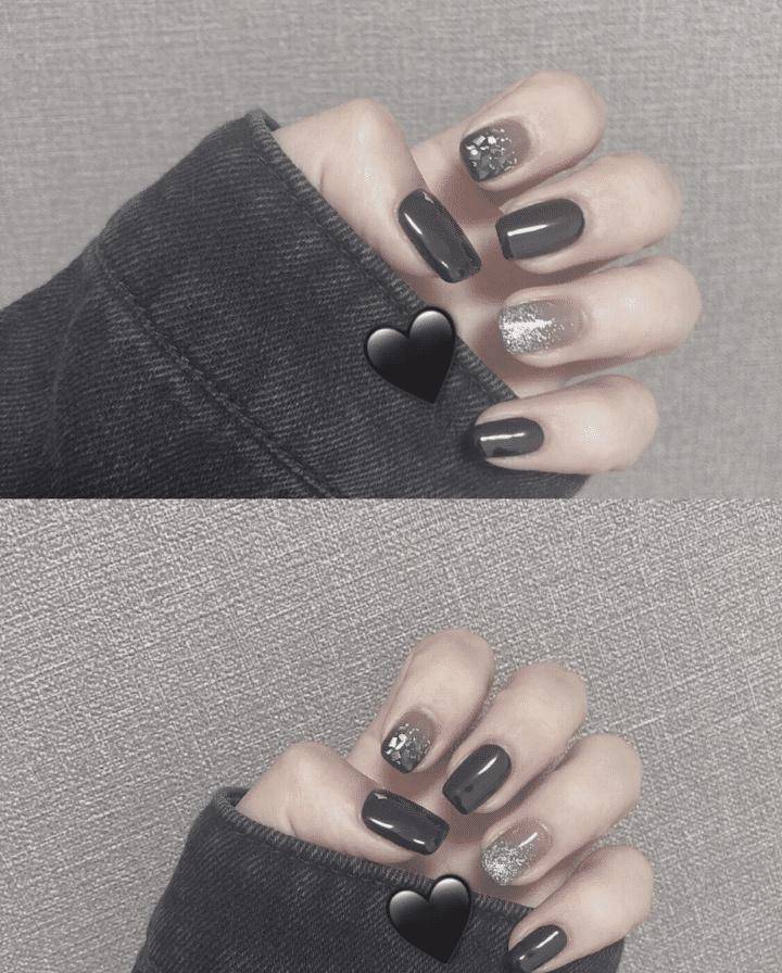 原创黑色美甲集合啦可盐可甜酷酷仙女必备快来选图