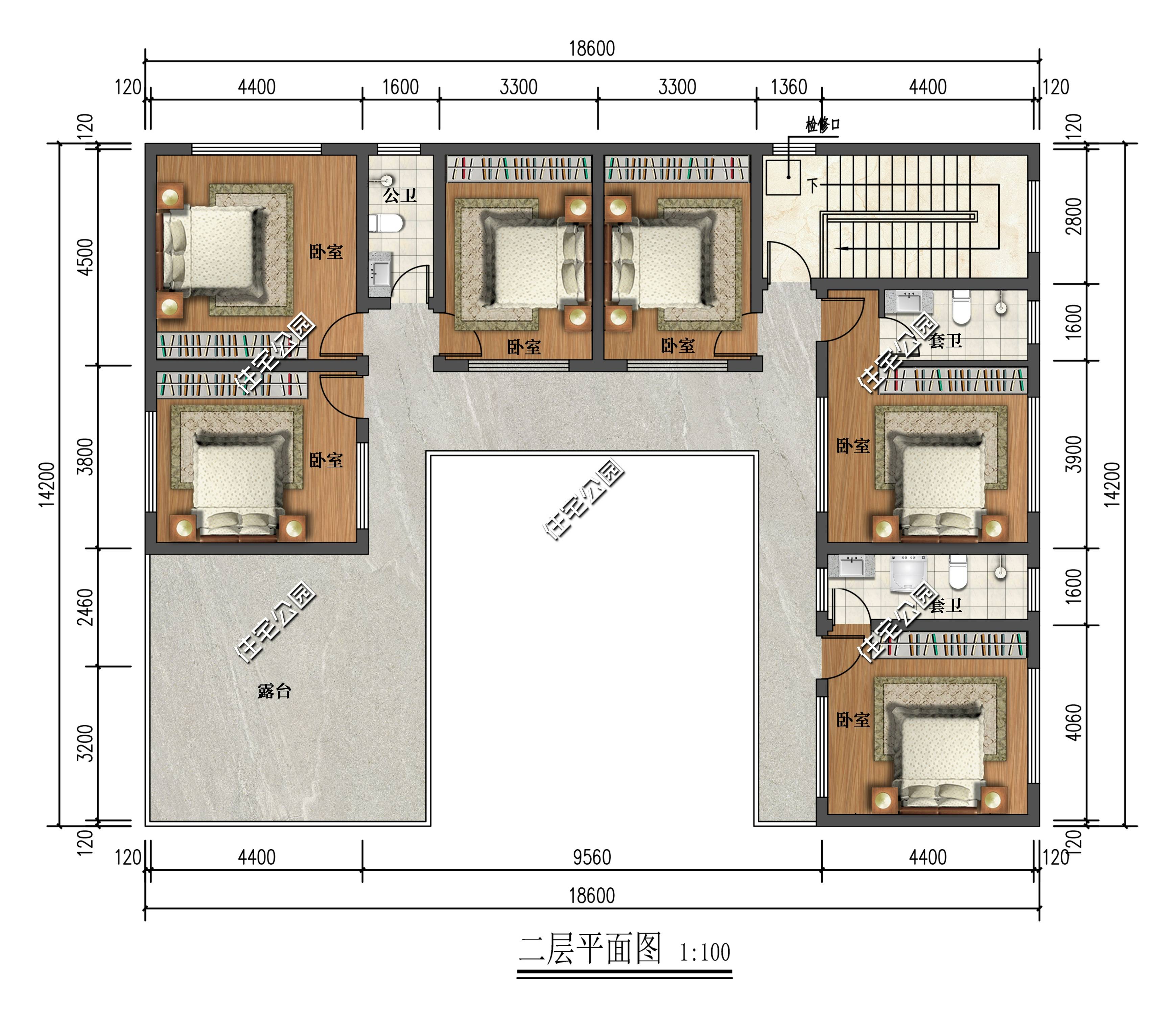 层新中式三合院,一层自住,二层做民宿,坐着就能赚钱_钱先生_庭院_设计