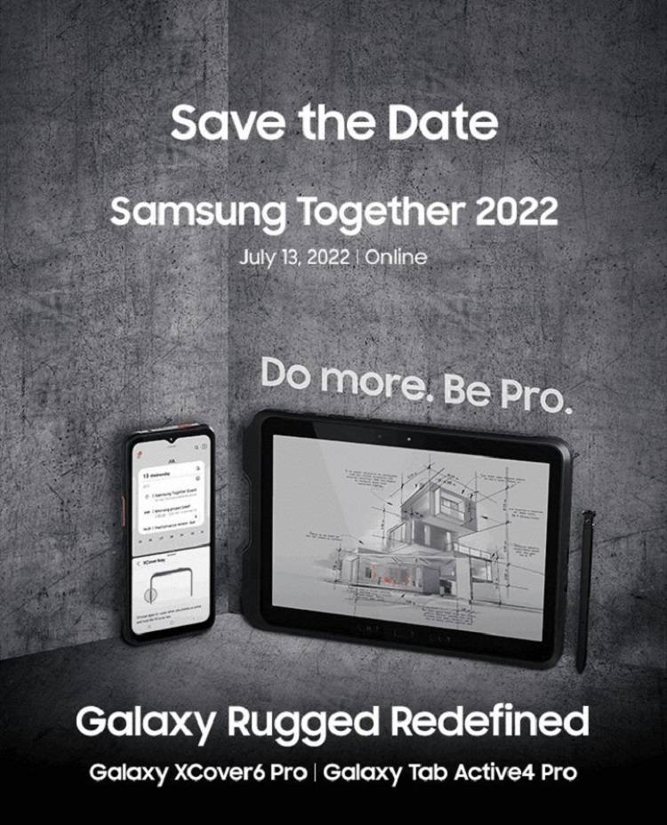 原创             三星 Galaxy XCover6 Pro 5G三防手机官宣，7月13日发布
