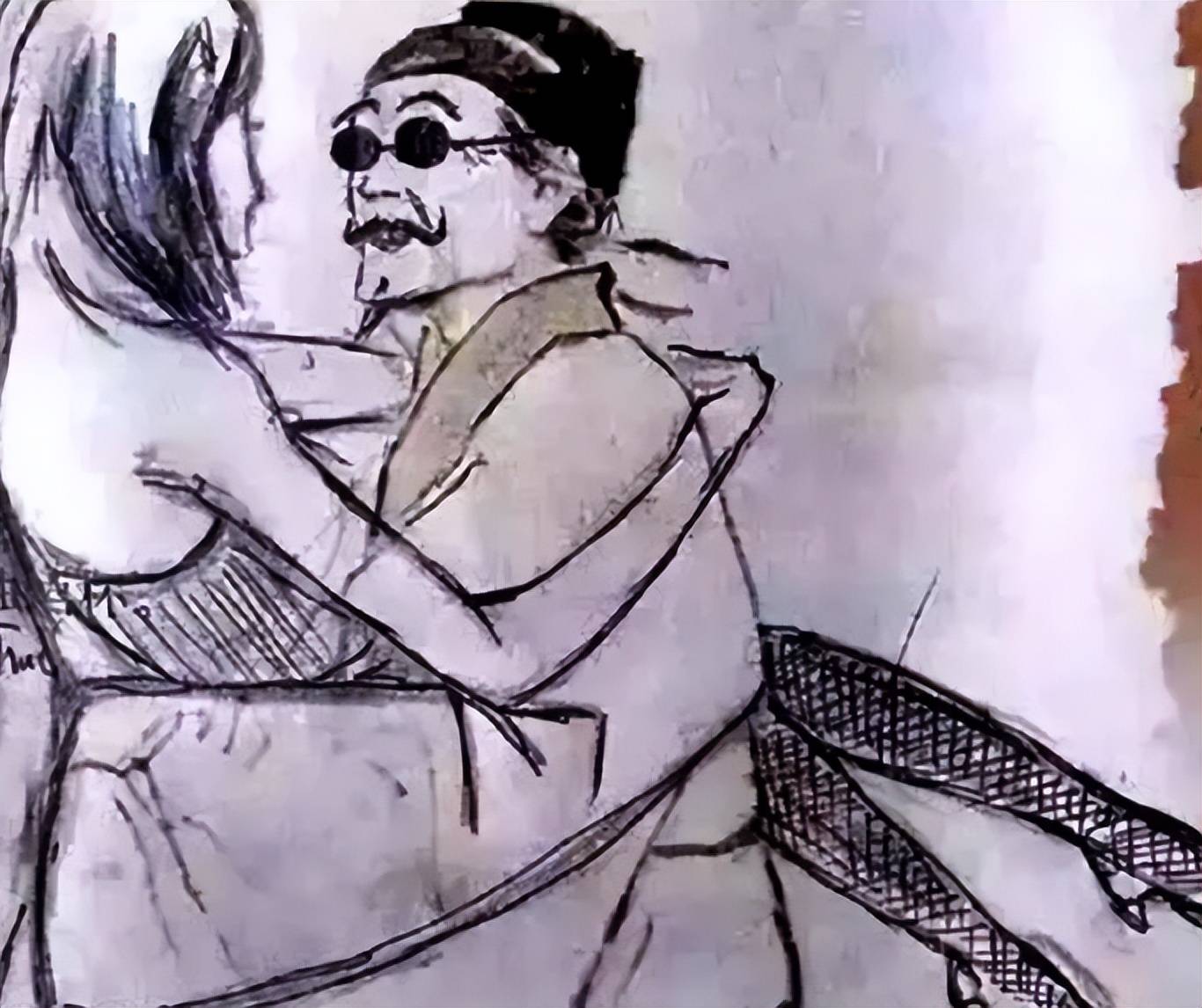 原创美术生给琵琶行配插图画中白居易如谦谦君子叫人目不转睛