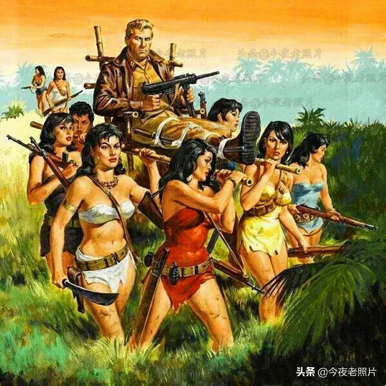回营,护士给伤兵点烟,美女偷看男模特_阿道夫·希特勒_日军_宣传画