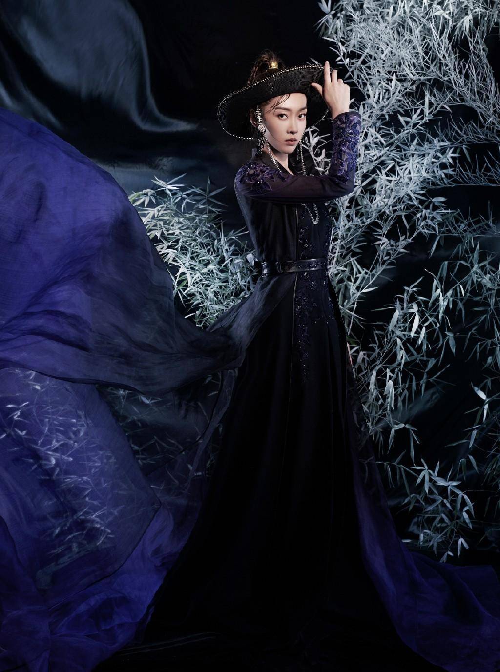 原创宣璐真是古典美人素色旗袍拼接轻纱飘袖这仙女模样谁能不爱