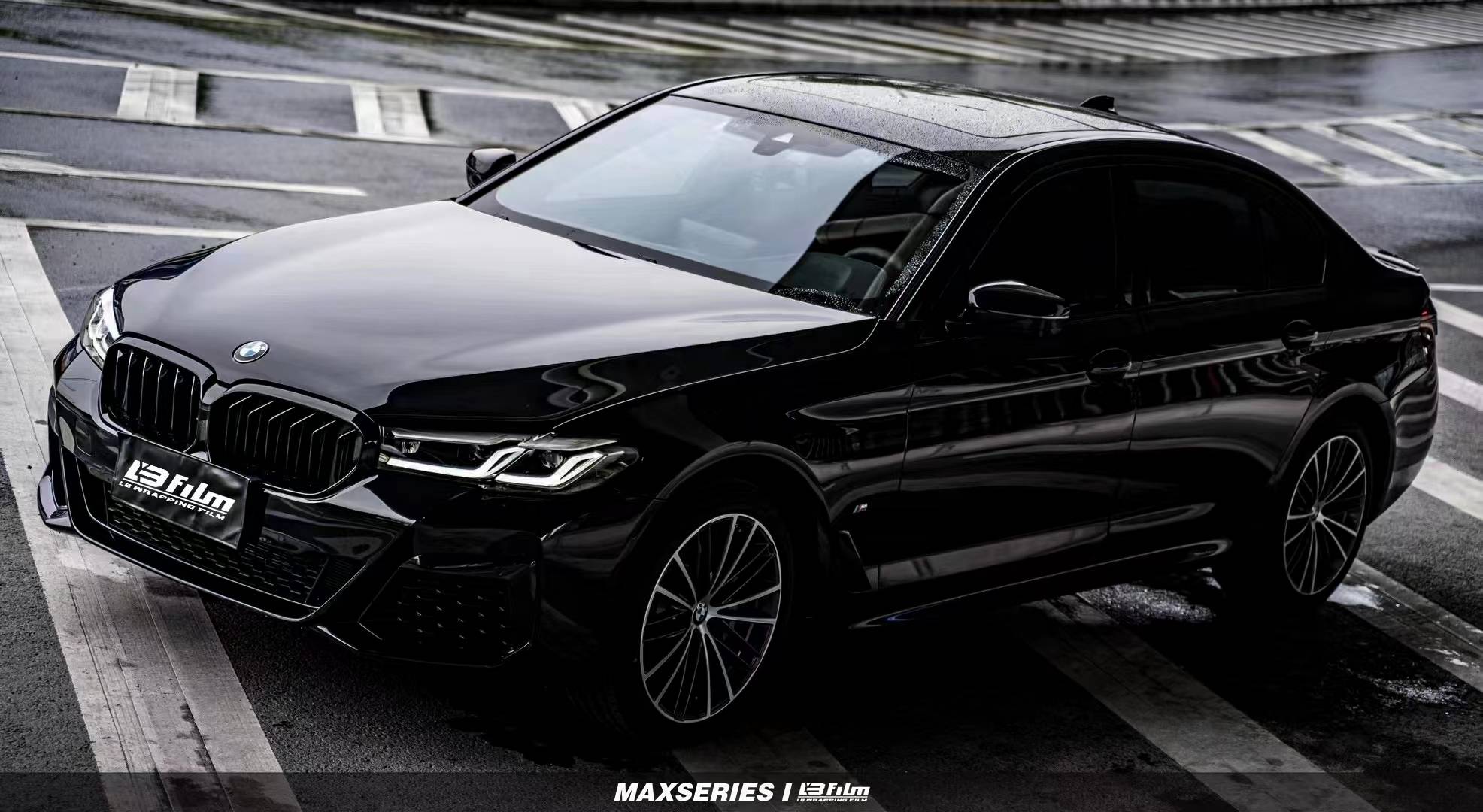 lbfilm改色膜-宝马5系pet修复钢琴黑,再也不怕划痕了