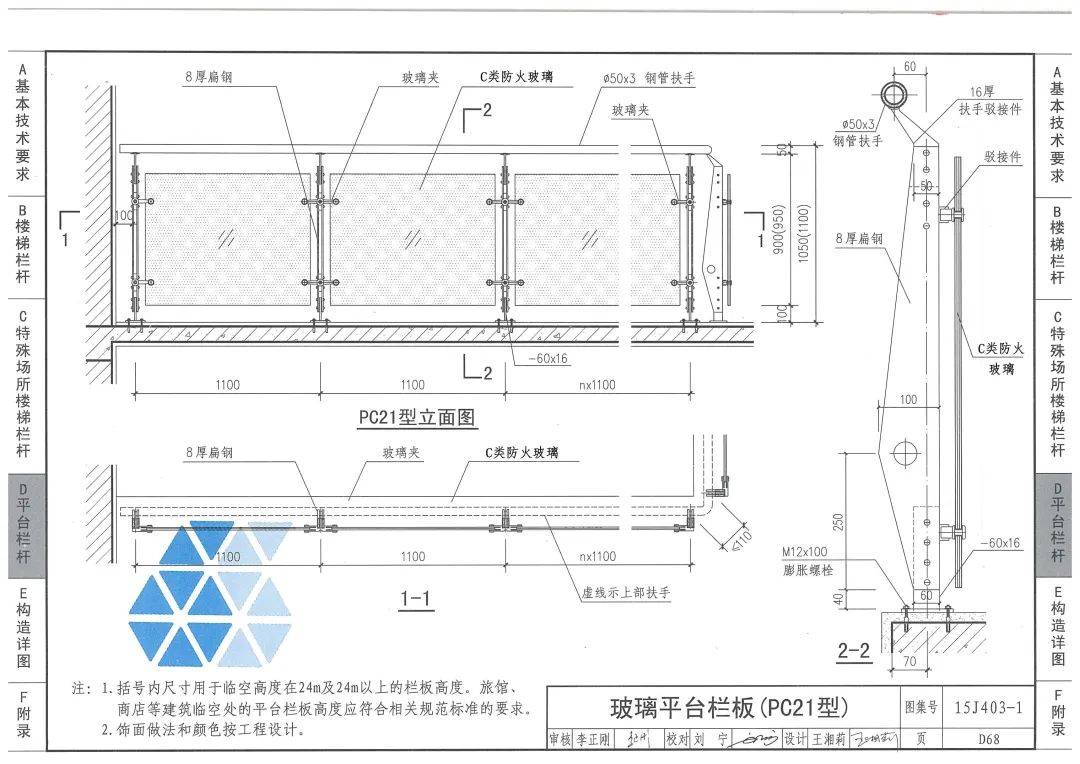 图集15j403—1B18栏杆图片