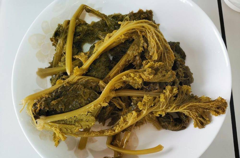 汉中浆水菜的腌制方法,不用引子,加2勺面粉腌出酸香可口浆水菜_清水