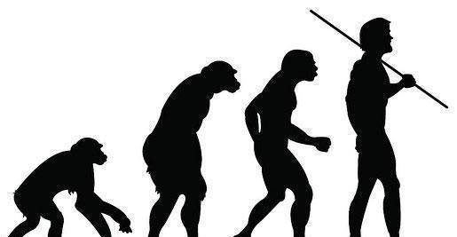 经过上万年的发展与演变,成为了直立行走的人类
