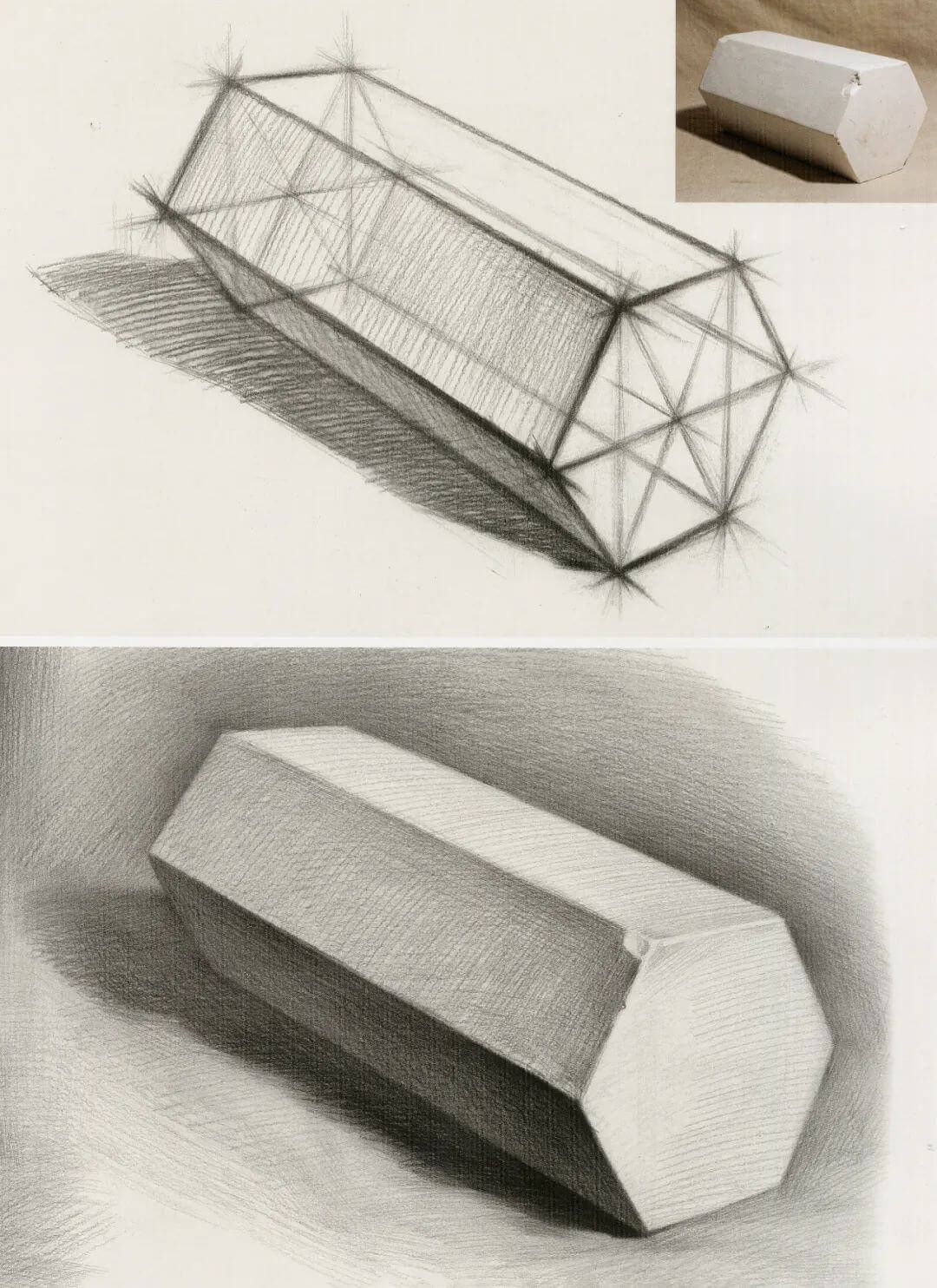 八稜柱體結構也是初學者必須要掌握的基礎之一,要畫好八稜柱的造型