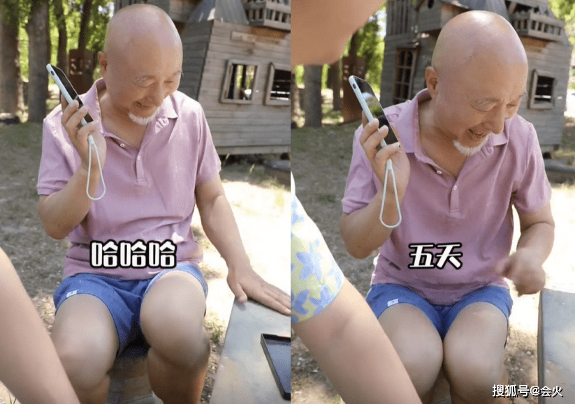 陈佩斯坐石凳上哼歌,老婆不在家高兴到拍桌子