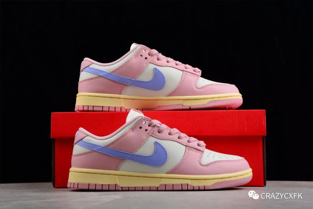 耐克nike dunk low pink oxford 迪士尼卡通明星玲娜贝儿低帮运动鞋