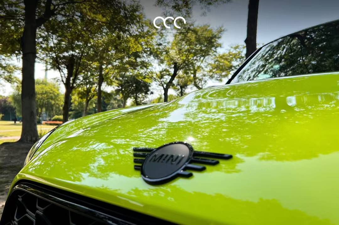 迷你countryman漫彩改色膜荧光水晶黄醒目而又耀眼