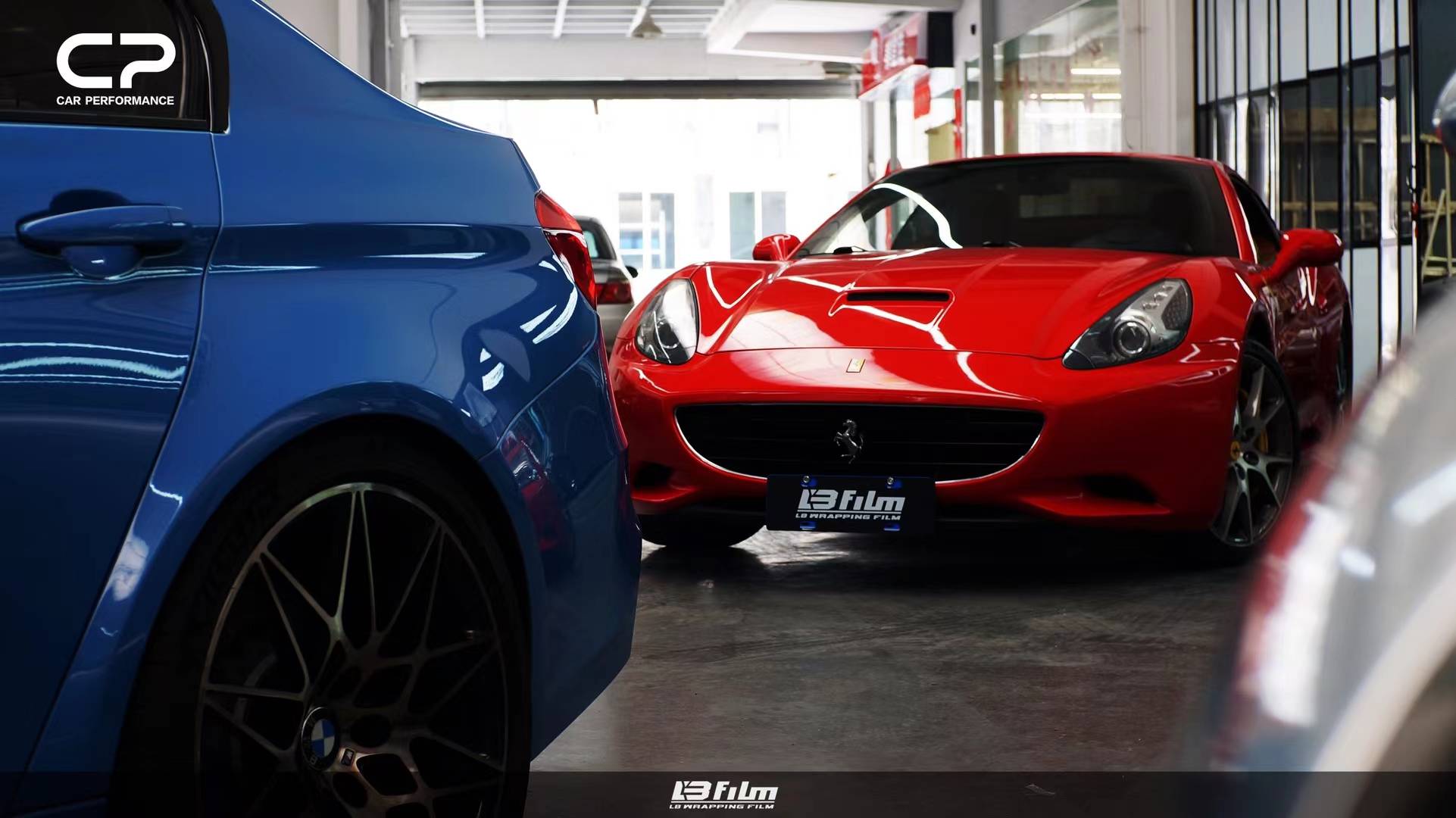 lbfilm改色膜法拉利加州t高亮胭脂红非常妖艳的颜色