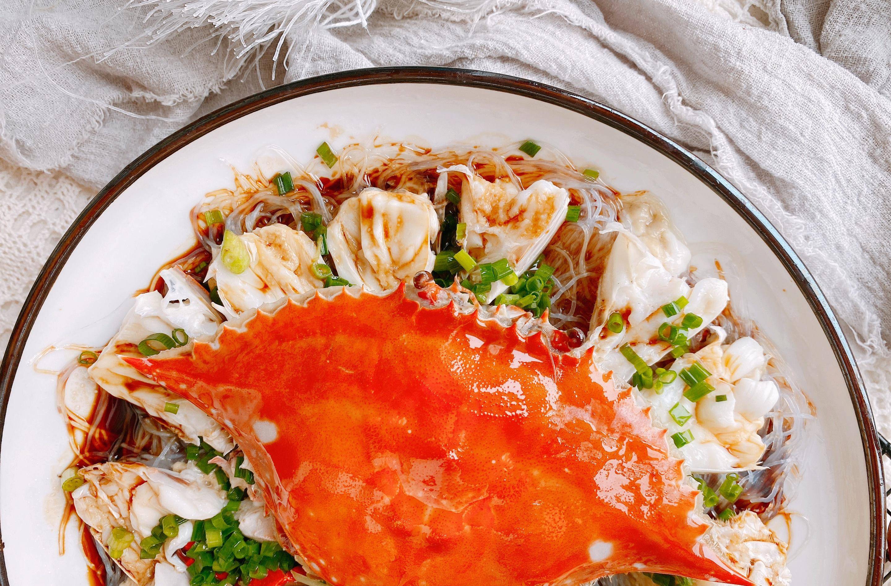 原创江浙沪时令菜葱油梭子蟹掌握2点肉质细嫩鲜得掉眉毛