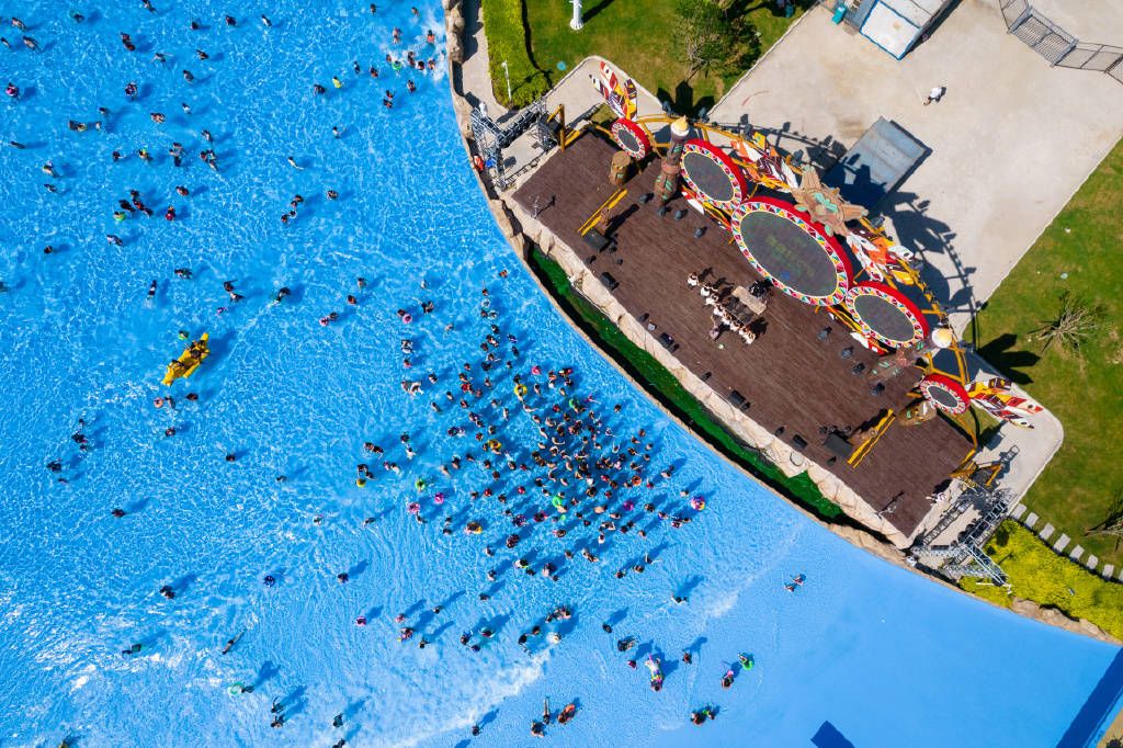 避暑玩水好去处畅游杭州湾海皮岛水世界