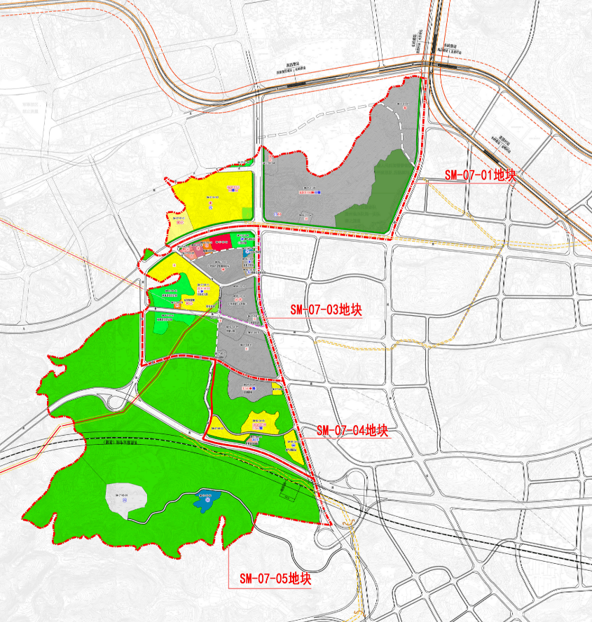 市自然資源和規劃局公佈了三馬組團楊惠單元sm-07-01,03,04,05地塊控