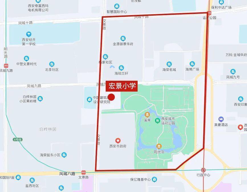 西安市宏景小学规划图图片