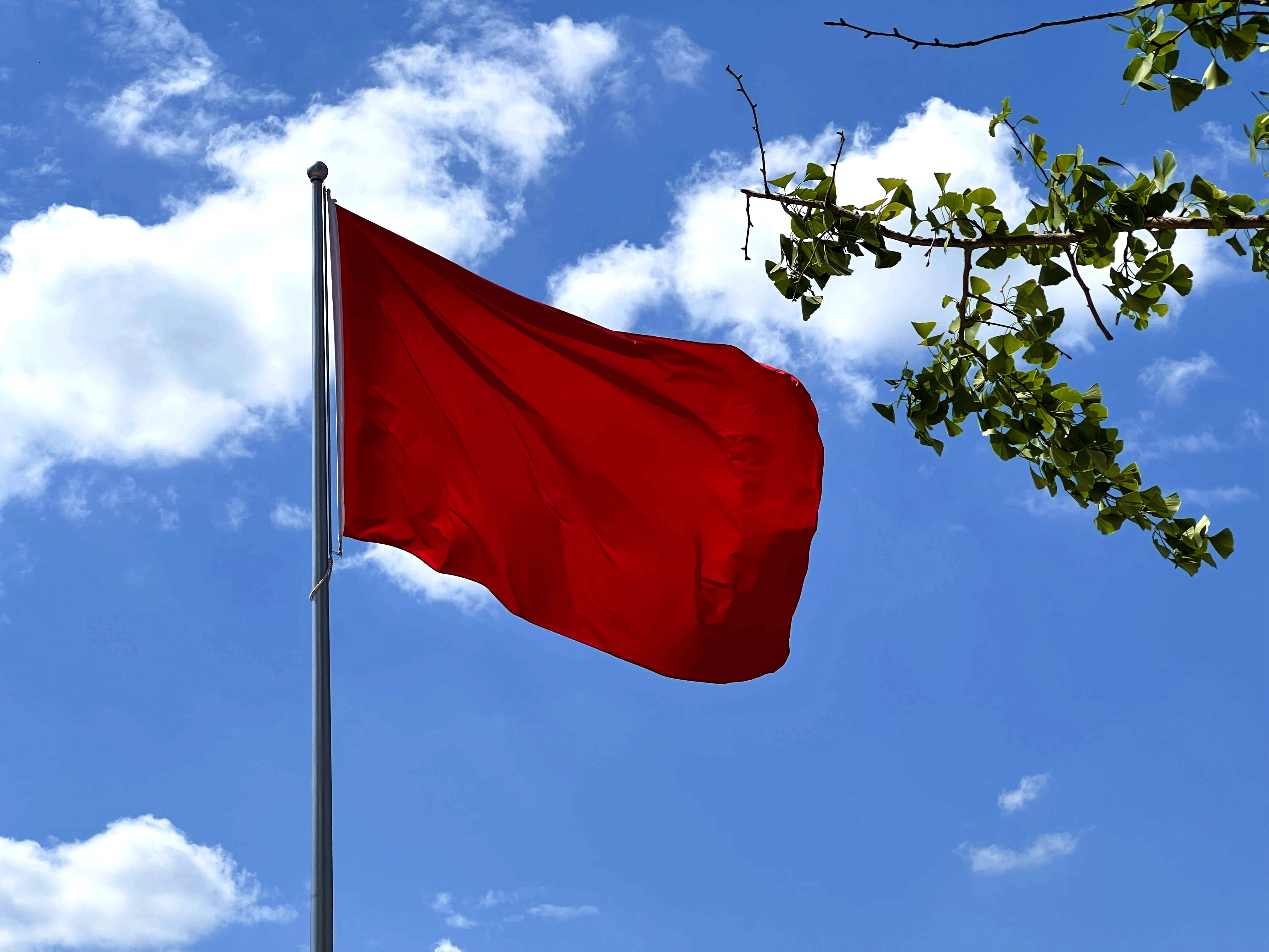 昭化卡尔广场红旗飘飘，红旗长5.5米、高3.3米，一起来看看！