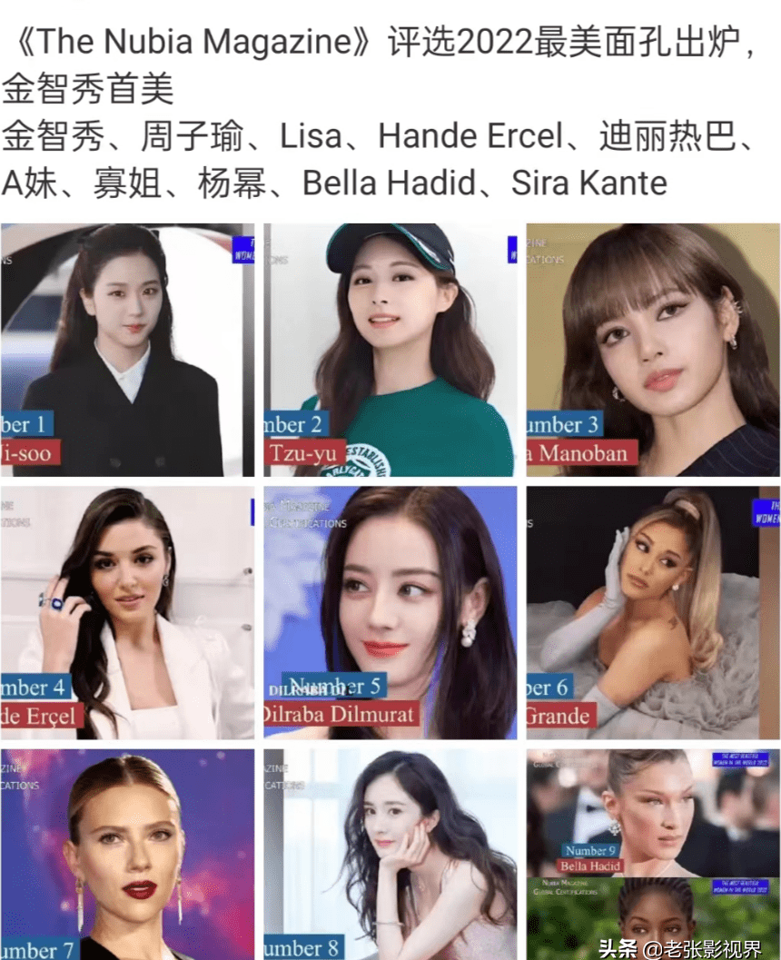 22世界最美面孔出炉 3位中国女星上榜前十 获奖 The 周子瑜