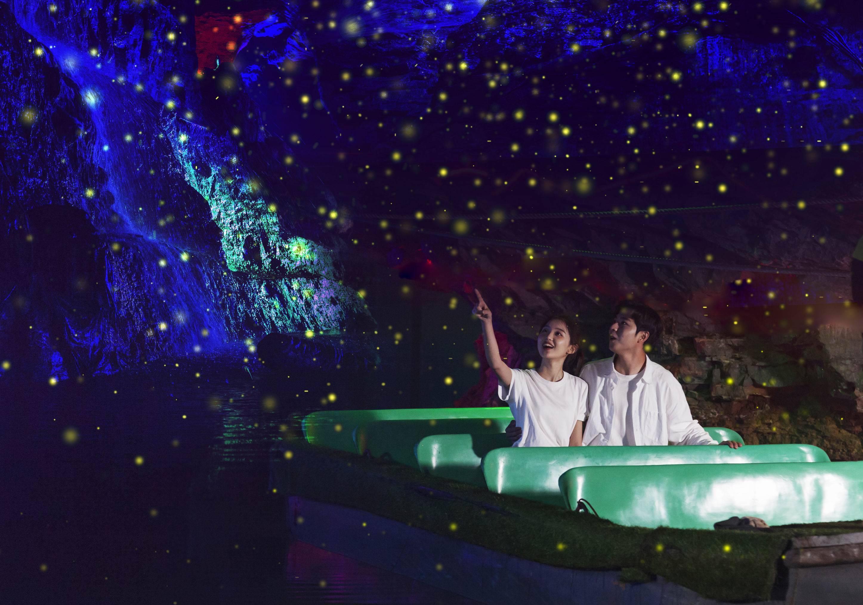 原创美景山东萤火虫水洞亚洲罕见的萤火虫奇观