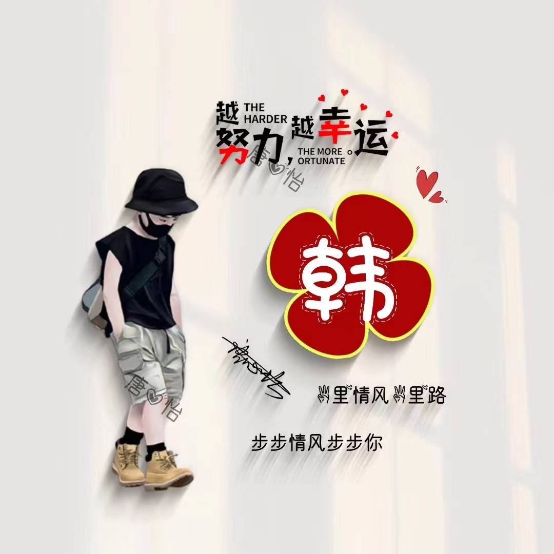 微信头像姓氏头像新款卡通文艺情侣连笔签名头像有你的名字吗