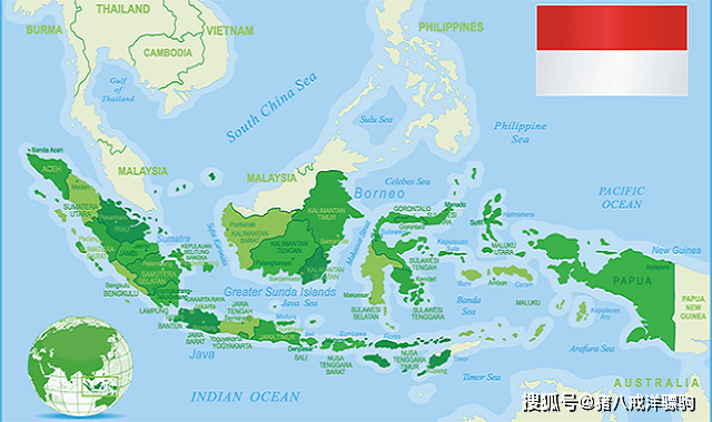 印尼拥有国际海洋交通线印度尼西亚地处东南亚,地理位置重要,控制着