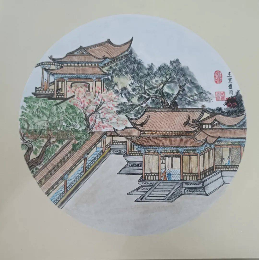 独树一帜李景文的楼阁山水画为传统山水画注入了新的生命力