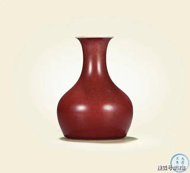 さらし 中国 辰砂紅釉 珊瑚釉梅瓶 M R4734B - 美術品/アンティーク