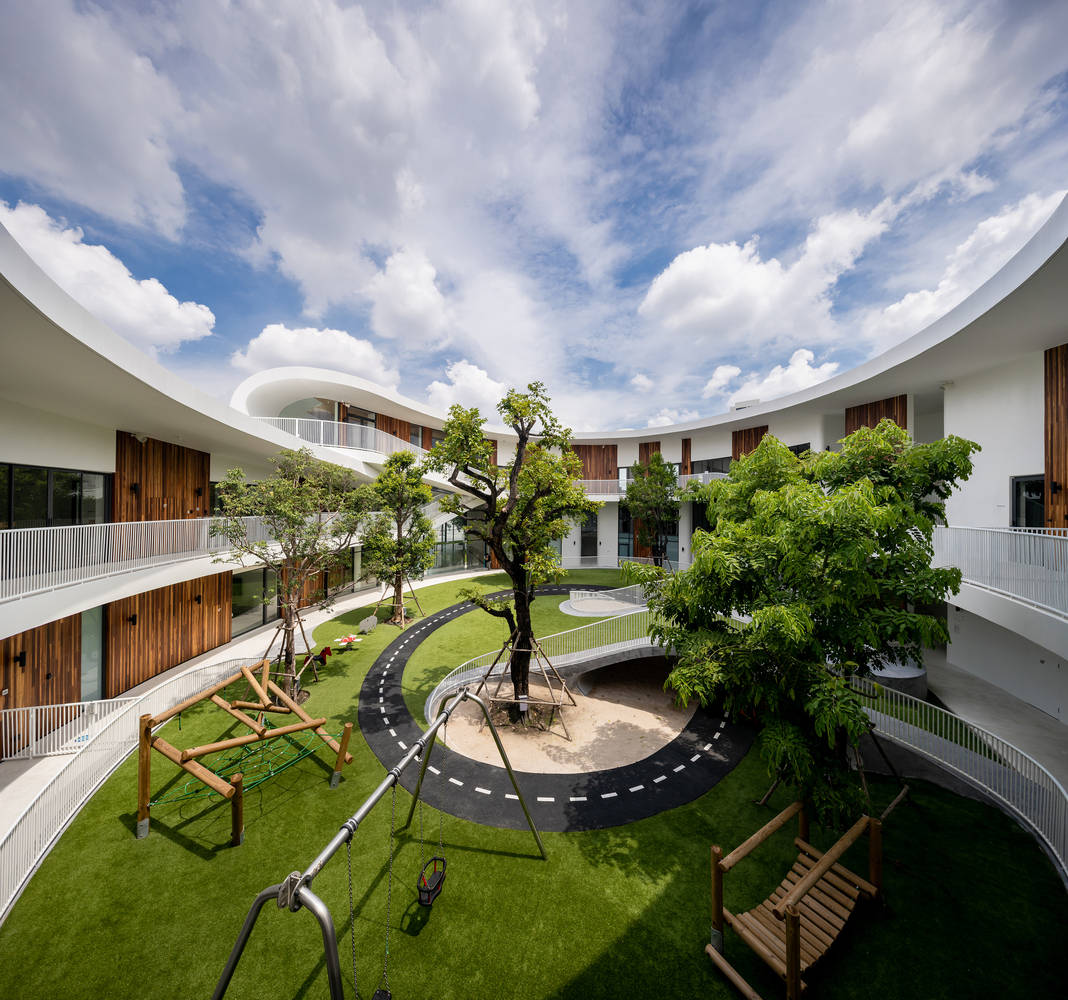 幼儿园设计案例分享两个曲线幼儿园建筑流动之美