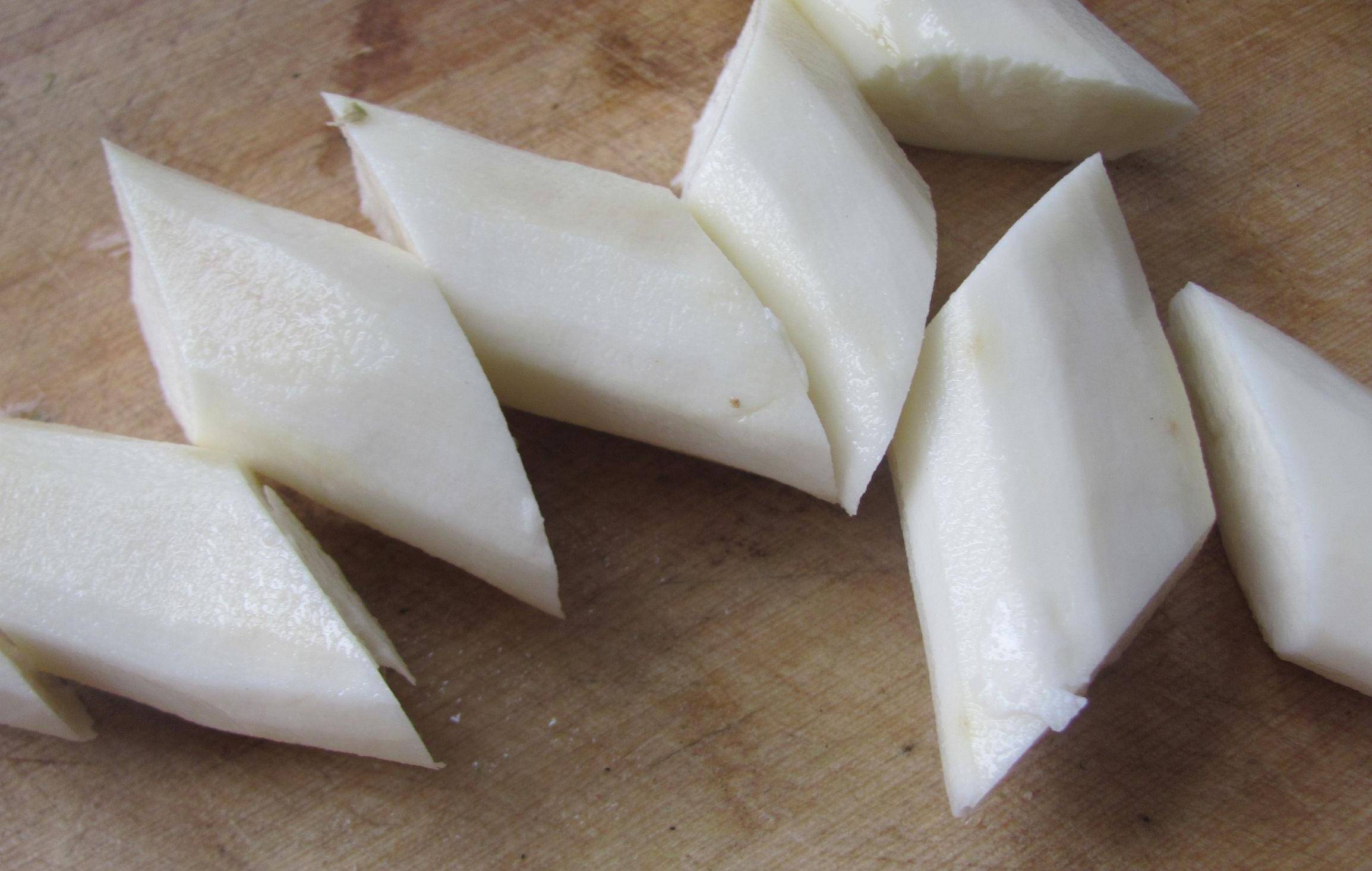 五分钟快手菜,简单好吃还补脾胃-教你这样切菱形片_山药_的作用_粘液