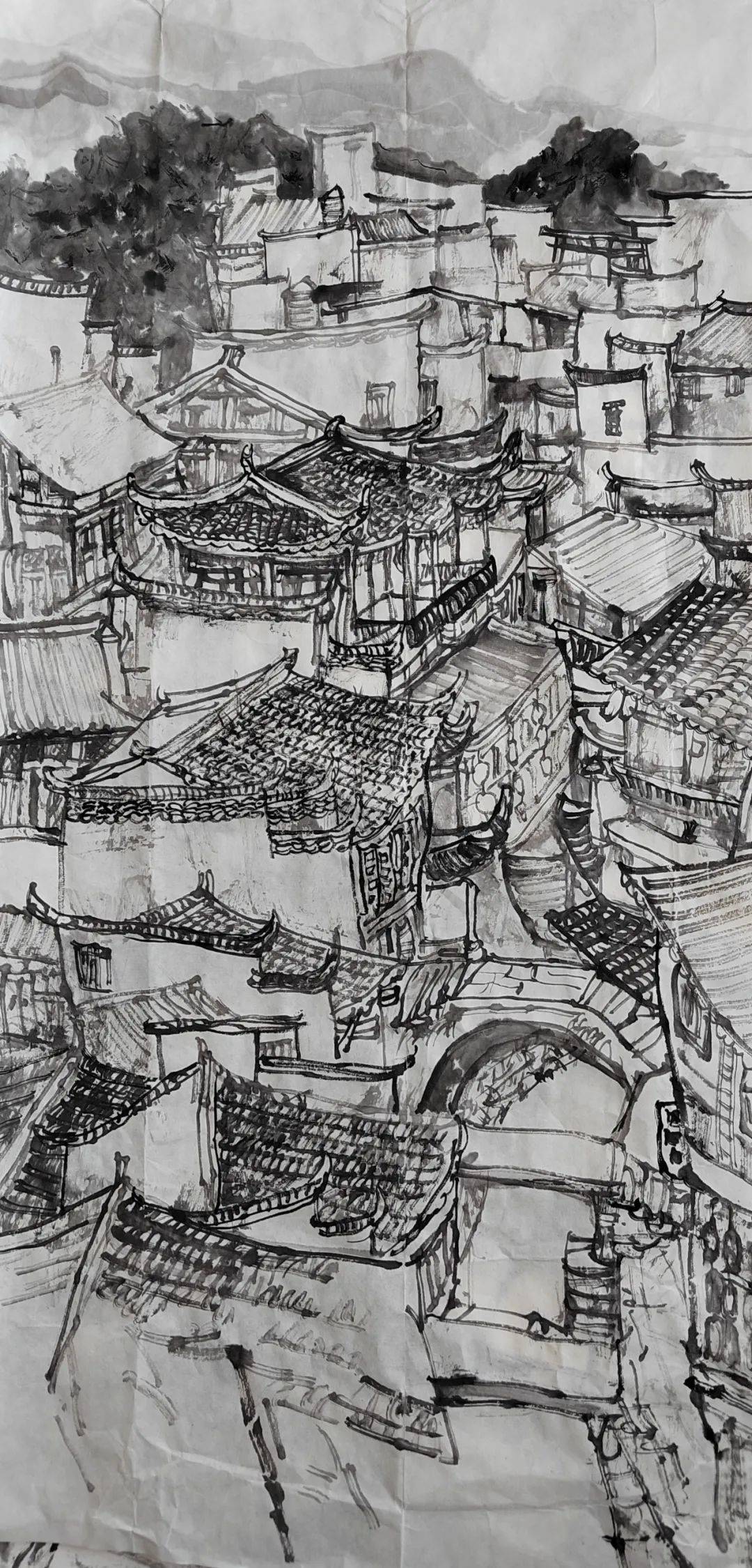 江南田园山水画——南田堂工作室课题班"学员婺源写生习作选(一)_王林