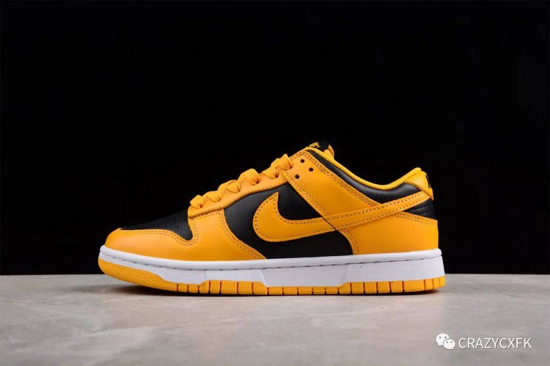 耐克nike dunk low goldenrod 爱荷华大学黑黄武当复古板鞋_鞋舌_鞋带