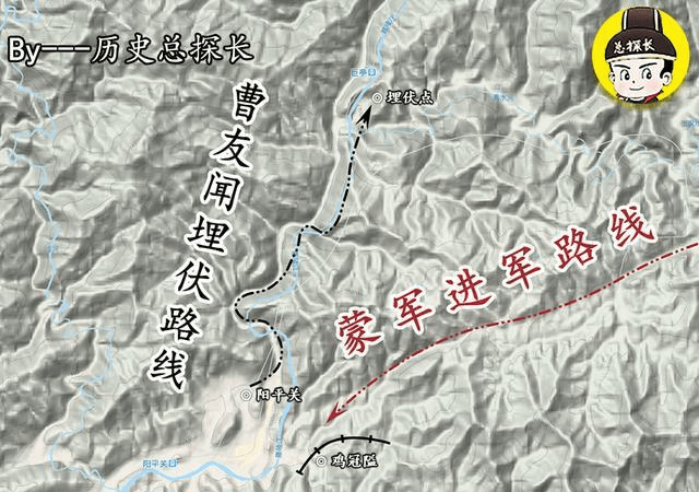 而他则亲自统领大军沿江陵江北上进抵黑水河一带埋