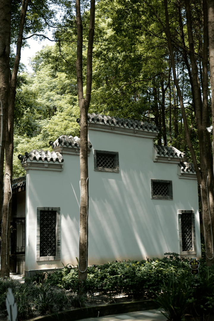 服务员骄傲地说是仿的苏州园林,白墙绿瓦,层次丰富,每一个包间都有