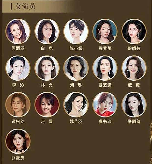 中国女星名单图片
