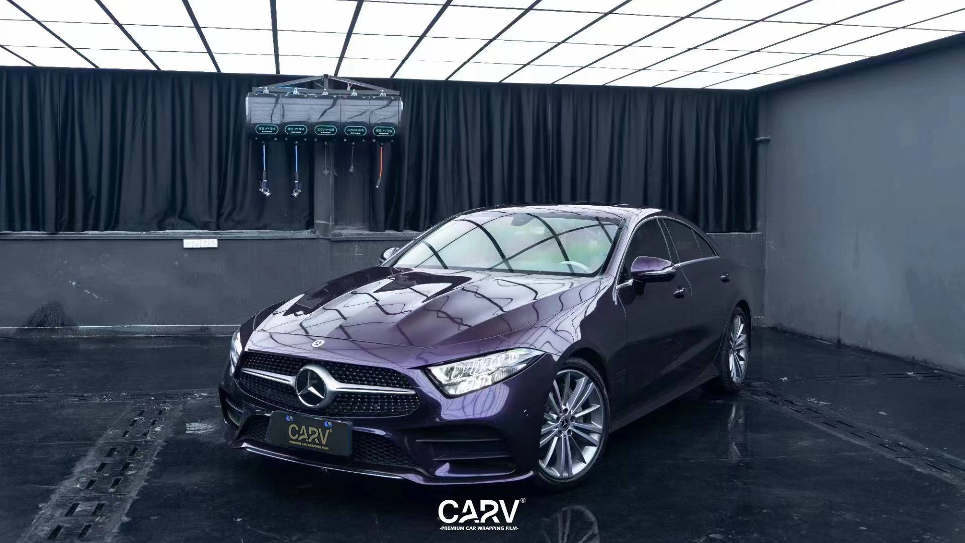 奔驰cls300卡孚改色膜白金威尼斯紫,神秘而浪漫_搜狐汽车_搜狐网