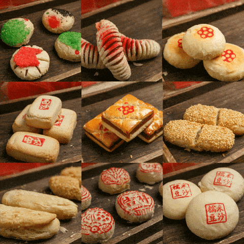 样形状,口味不同的宫廷糕点,一般分为一下八种:福字饼,太师饼,寿桃饼