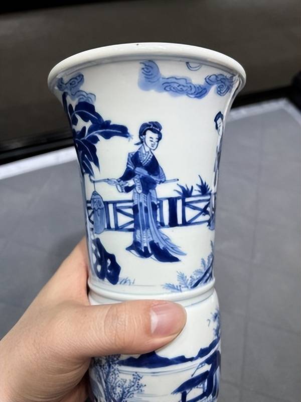 2cm"大明嘉靖年制"款清康熙 青花四美图将军罐年代清康熙尺寸高28.