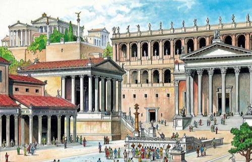 古罗马复原图汉长安与古罗马城都城是统治者维护权利的工具,具有宣示