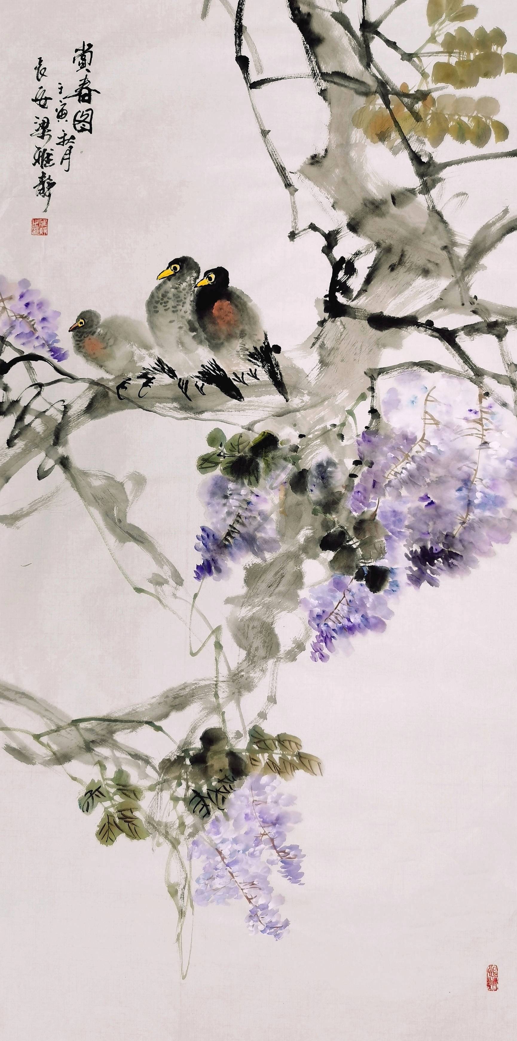 梁雅静2023花鸟作品珍品鉴赏