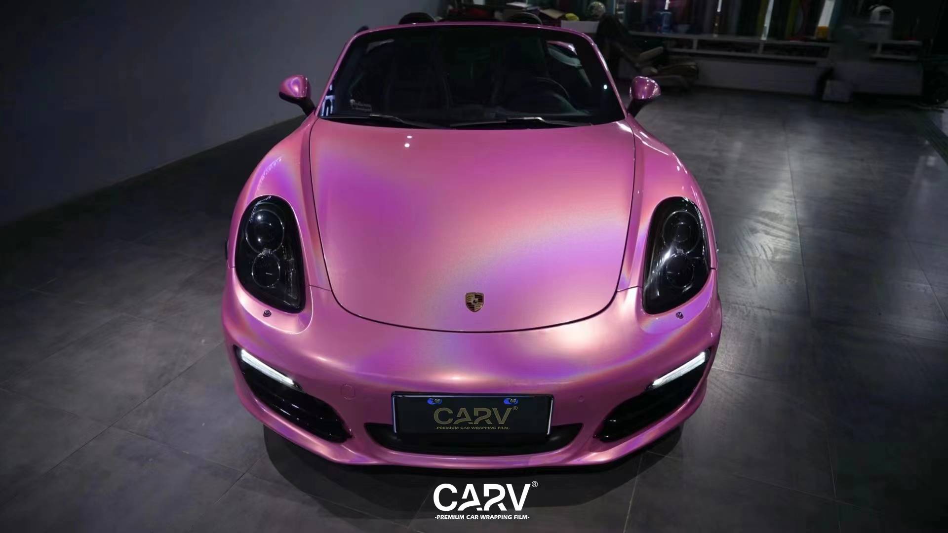 保时捷boxster卡孚改色膜镭射粉,复古朋克梦幻风_搜狐汽车_搜狐网